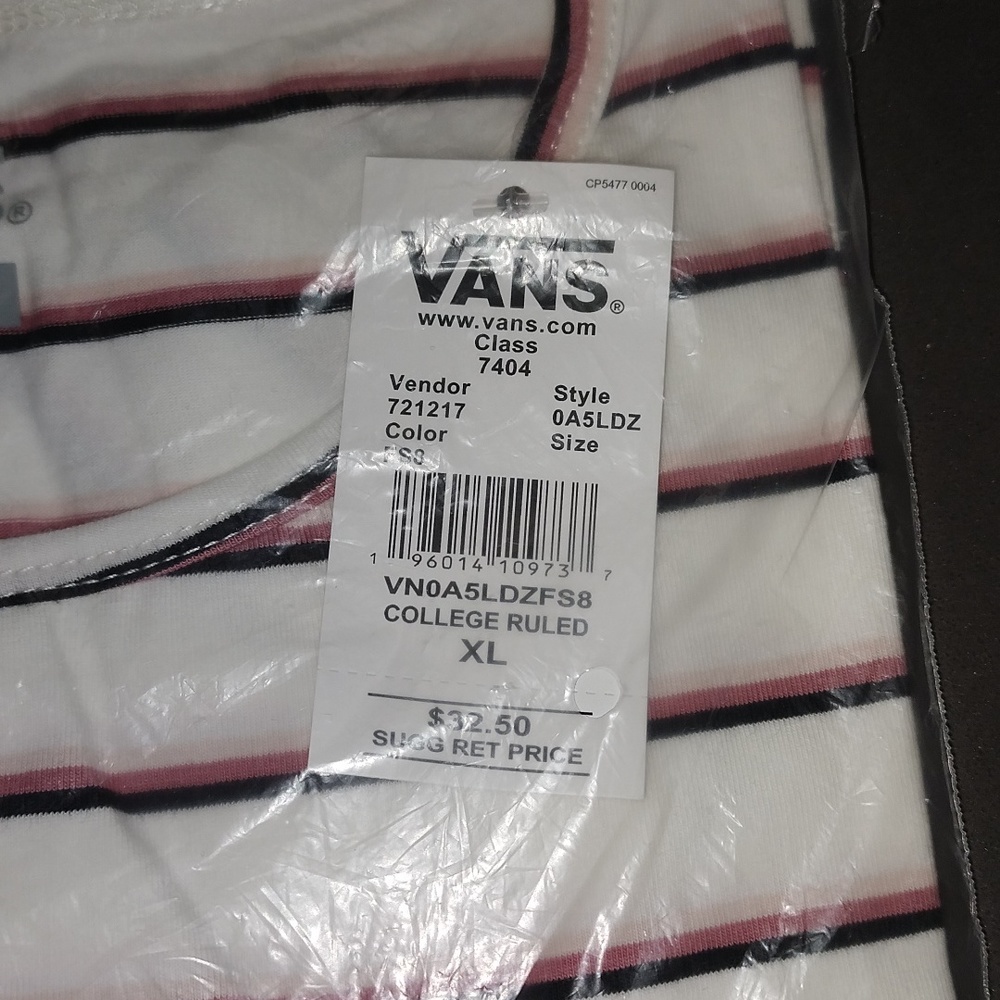 NWT Vans College Ruled Tee - Picture 6 of 7